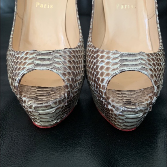 Louboutin Fetish 150MM Python - 37.5 - Picture 6 of 12